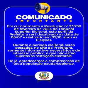 AVISO ELEIÇÕES 2024