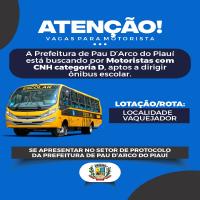 Vagas para Motorista na Prefeitura